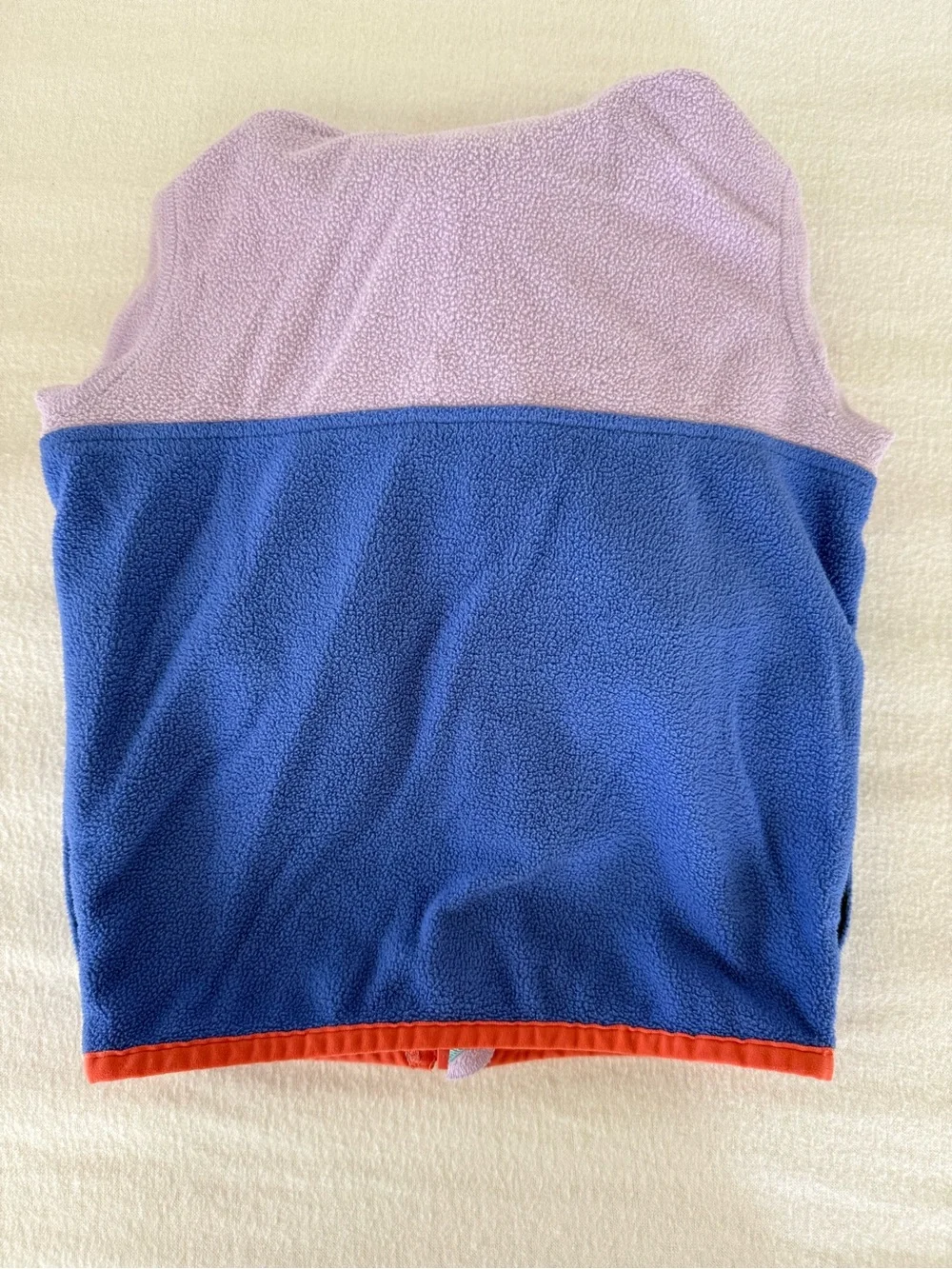 Patagonia Kids Lavender, Blue & Coral Colorblock Fleece Hoodie